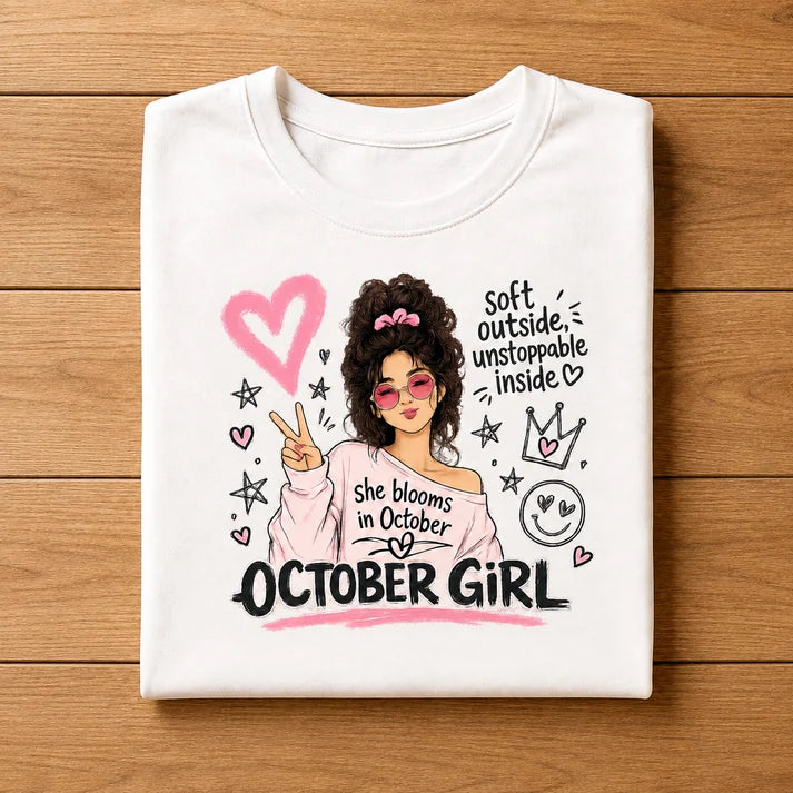 010-19- October Girl Tee | Soft & Unstoppable