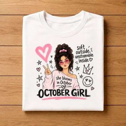 010-19- October Girl Tee | Soft & Unstoppable